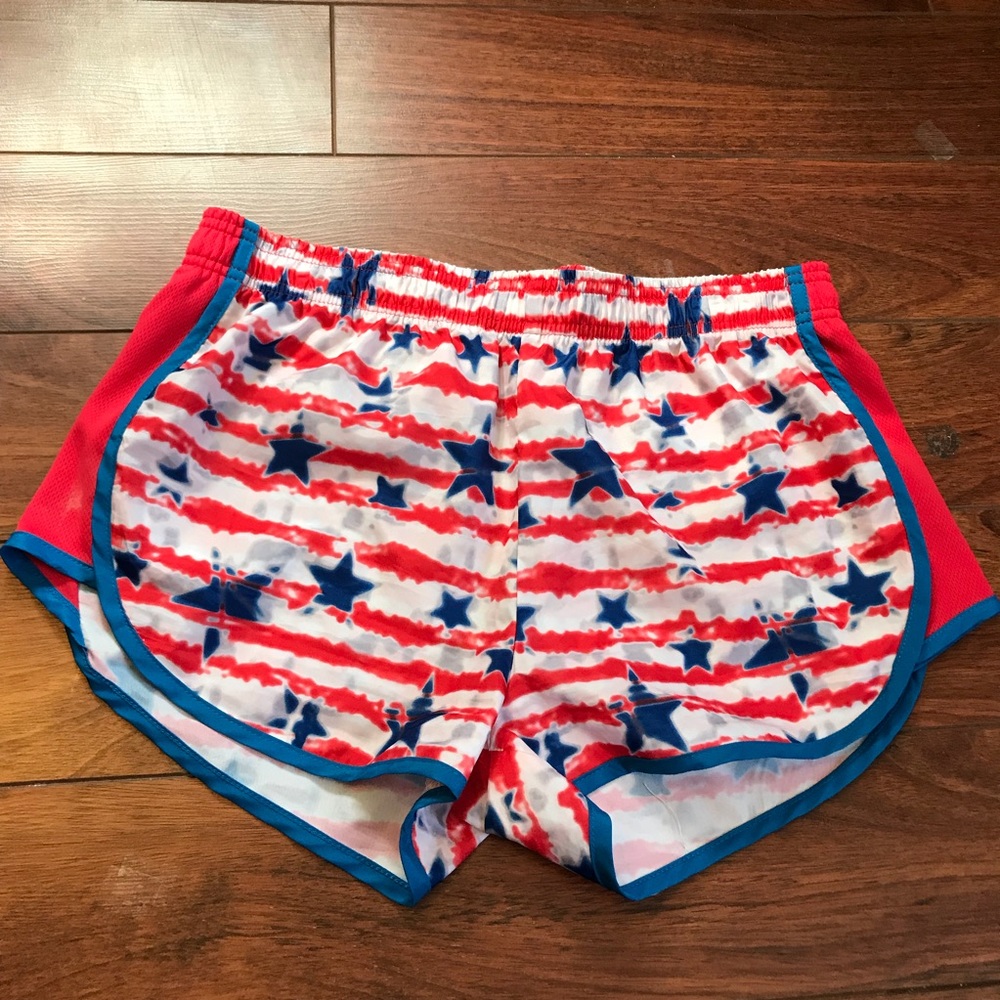 Women’s Red White and Blue Athletic Shorts!